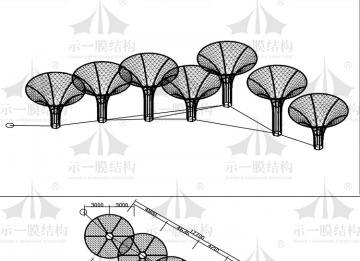 在上海示一膜結構設計成套鋼結構圖紙，費用大約多少？